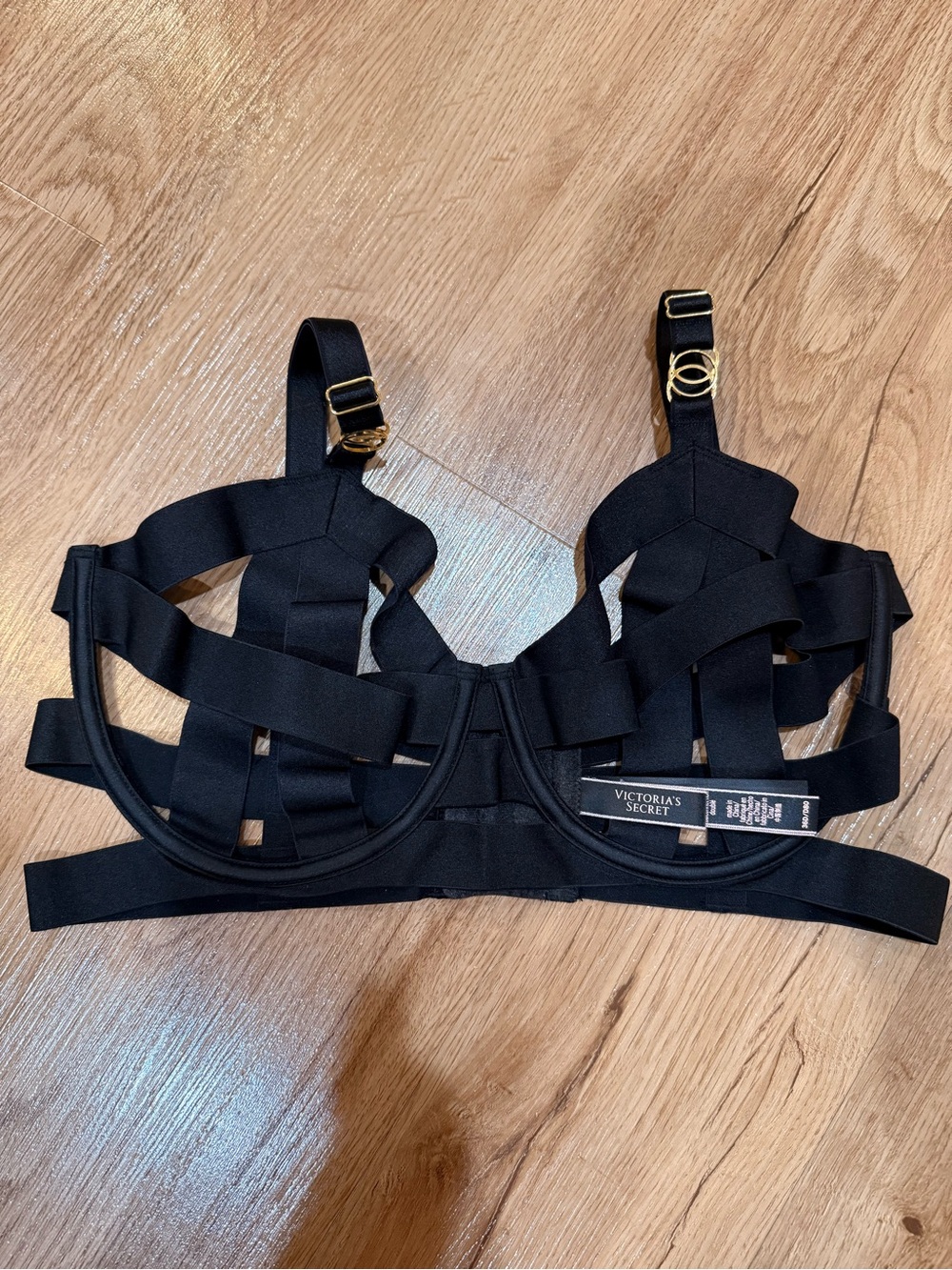 Victoria's Secret Black Strappy Cage Underwire Bra